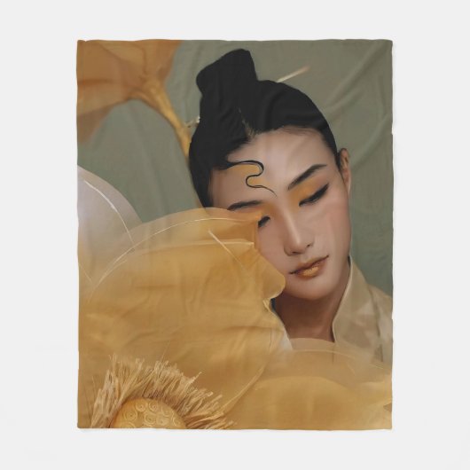 Portrait Geji GaiGai Chinese Dance Fleece Deken (Voorkant)