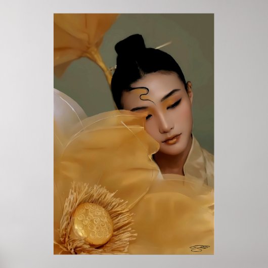 Portrait Geji GaiGai Chinese Dance Poster (Voorkant)