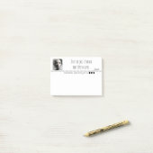 Portrait noir blanc pixel art  post-it® notes (Op bureau)