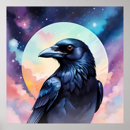 Portrait of a crow poster (Voorkant)