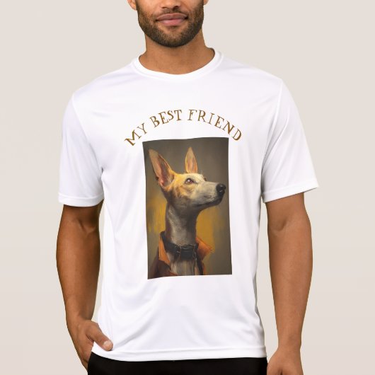 Portrait of a Dapper Greyhound T-shirt (Voorkant)