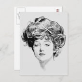 Portrait Of A Gibson Girl, 1900 Briefkaart (Voorkant / Achterkant)