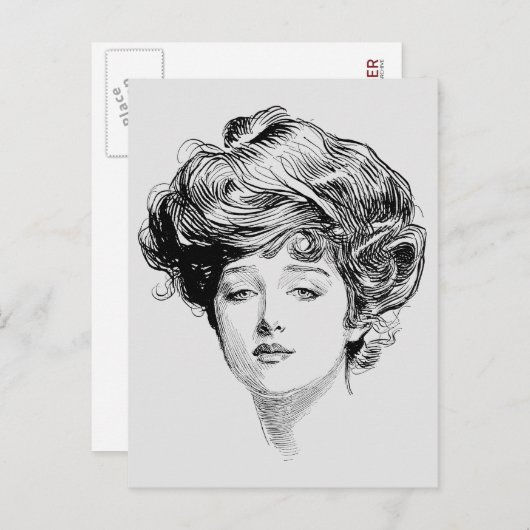 Portrait Of A Gibson Girl, 1900 Briefkaart (Voorkant / Achterkant)