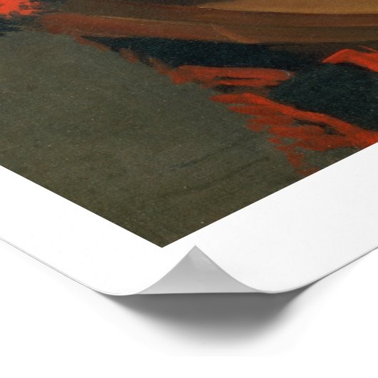 Portrait of a Jester with a Lute (oil on canvas) Poster (Hoek)