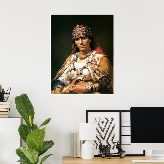 Portrait of a Kabylie Woman, Algerije, 1875 Poster (Thuiskantoor)