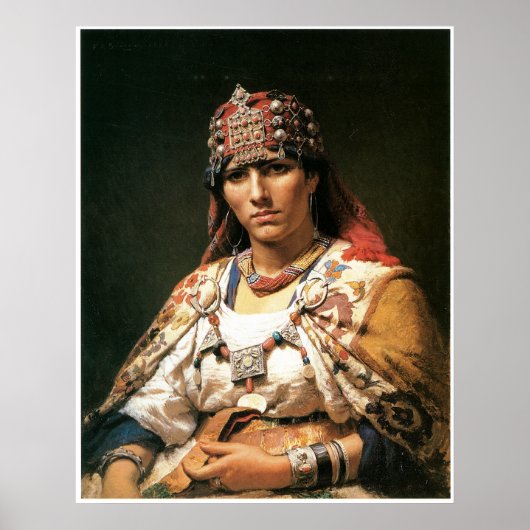Portrait of a Kabylie Woman, Algerije, 1875 Poster (Voorkant)