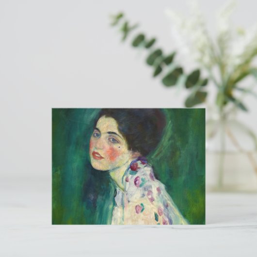 Portrait of a Lady, 1916-1917 by Gustav Klimt Briefkaart (Staand voorkant)