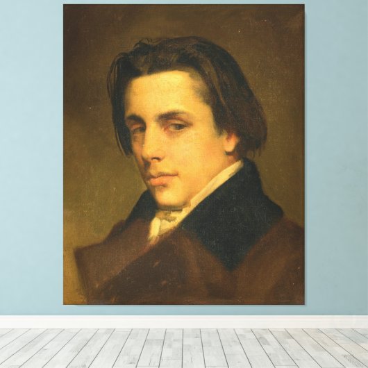 Portrait Of A Man Canvas Afdruk (Insitu (Houten vloer))