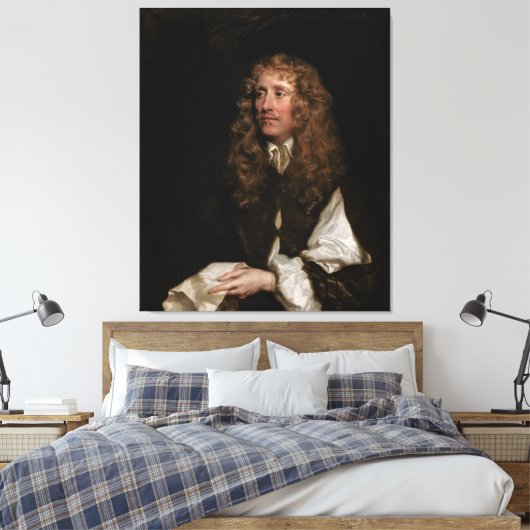 Portrait of a man, thought to be George Booth Canvas Afdruk (Insitu (Slaapkamer))