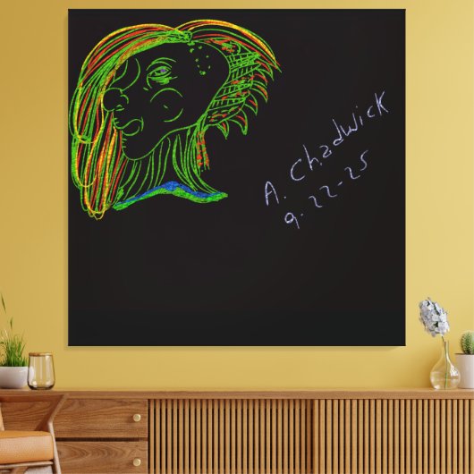 Portrait of a Wood Nymph Canvas Afdruk (Insitu (Woonkamer))