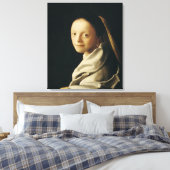 Portrait of a Young Woman, c.1663-65 Canvas Afdruk (Insitu (Slaapkamer))