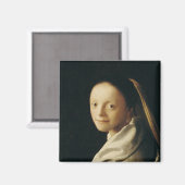 Portrait of a Young Woman, c.1663-65 Magneet (Voorkant / Achterkant)