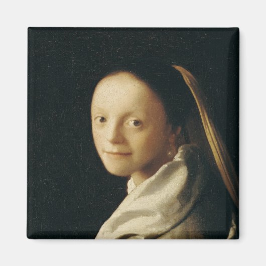 Portrait of a Young Woman, c.1663-65 Magneet (Voorkant)
