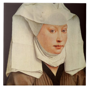 Portrait of a Young Woman in a Pinned Pet, c.1435 Tegeltje