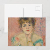 Portrait of Actress Jeanne Samary, Auguste Renoir Briefkaart (Voorkant / Achterkant)
