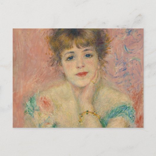 Portrait of Actress Jeanne Samary, Auguste Renoir Briefkaart (Voorkant)