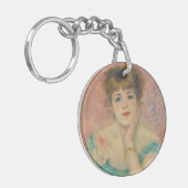 Portrait of Actress Jeanne Samary, Auguste Renoir Sleutelhanger (Voorkant Links)