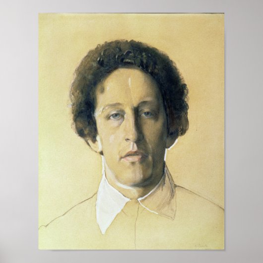 Portrait of Aleksandr Aleksandrovich Blok , 1907 Poster (Voorkant)