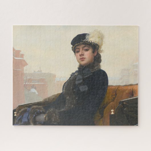Portrait of an Unknown Woman, Ivan Kramskoi Legpuzzel (Horizontaal)