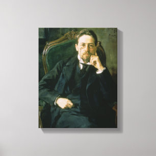 Portrait of Anton Pavlovich Chekhov, 1898 Canvas Afdruk