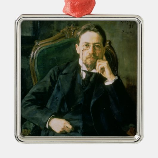 Portrait of Anton Pavlovich Chekhov, 1898 Metalen Ornament (Voorkant)