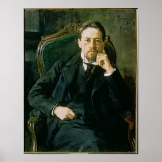 Portrait of Anton Pavlovich Chekhov, 1898 Poster (Voorkant)