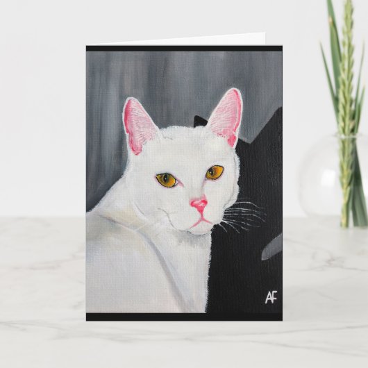 Portrait of Blanca Painting by Alfred Fox Kaart (Voorkant)