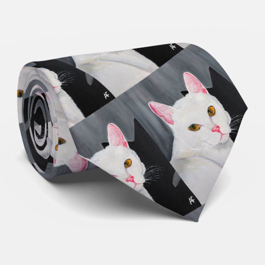 Portrait of Blanca Painting by Alfred Fox Stropdas (Opgerold)