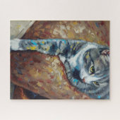 Portrait of Cat Puzzle Legpuzzel (Horizontaal)