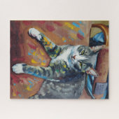 Portrait of Cat Puzzle Legpuzzel (Horizontaal)