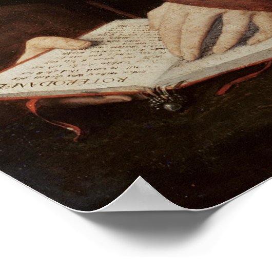 Portrait of Desiderius Erasmus of Rotterdam Poster (Hoek)