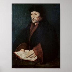 Portrait of Desiderius Erasmus  of Rotterdam Poster