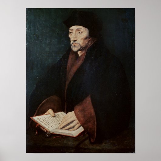 Portrait of Desiderius Erasmus  of Rotterdam Poster (Voorkant)