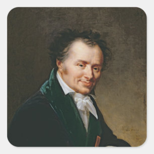 Portrait of Dominique Vivant Baron Denon, 1808 Vierkante Sticker
