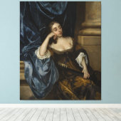 Portrait of Elizabeth Capel, Countess of Carnarvon Canvas Afdruk (Insitu (Houten vloer))