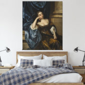 Portrait of Elizabeth Capel, Countess of Carnarvon Canvas Afdruk (Insitu (Slaapkamer))