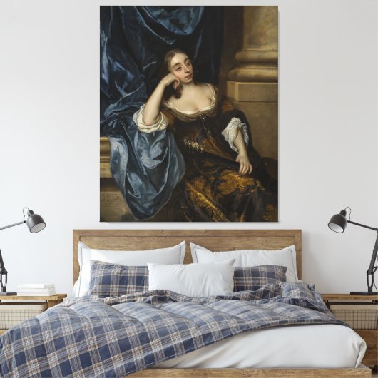 Portrait of Elizabeth Capel, Countess of Carnarvon Canvas Afdruk (Insitu (Slaapkamer))