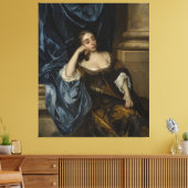 Portrait of Elizabeth Capel, Countess of Carnarvon Canvas Afdruk (Insitu (Woonkamer))