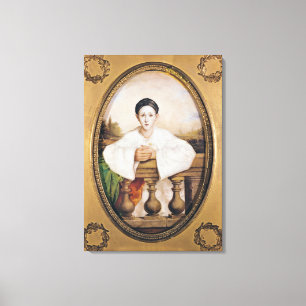 Portrait of Gaspard Deburau as Pierrot, c.1815 Canvas Afdruk