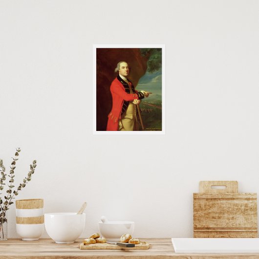 Portrait of General Thomas Gage, c.1768 (olie op c Poster (Keuken)