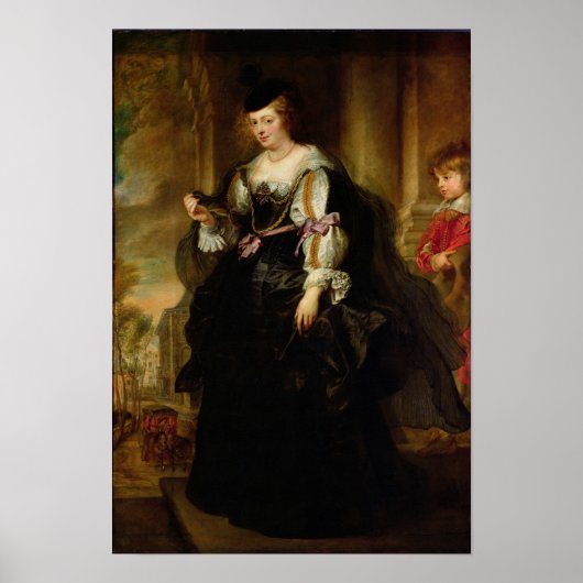 Portrait of Helene Fourment with a Coach, c.1639 Poster (Voorkant)