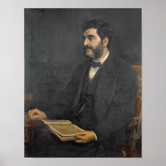 Portrait of Hormuzd Rassam, 1869 Poster (Voorkant)