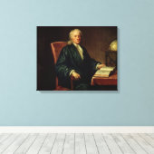 Portrait of Isaac Newton, c.1726 Canvas Afdruk (Insitu (Houten vloer))
