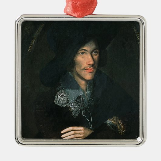 Portrait of John Donne, c.1595 Metalen Ornament (Voorkant)