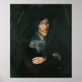 Portrait of John Donne, c.1595 Poster (Voorkant)