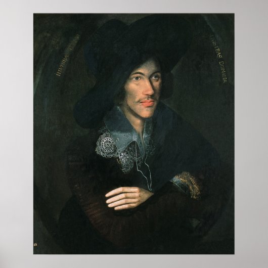 Portrait of John Donne, c.1595 Poster (Voorkant)