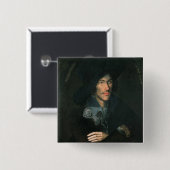 Portrait of John Donne, c.1595 Vierkante Button 5,1 Cm (Voorkant /achterkant)