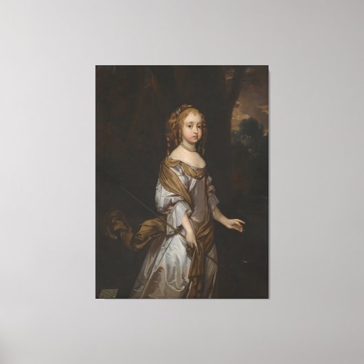 Portrait Of Lady Elizabeth Seymour Canvas Afdruk (Voorkant)