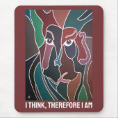 Portrait of Man Painting by Alfred Fox Muismat (Voorkant)