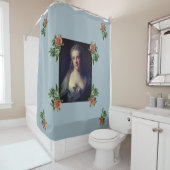 Portrait of Manon Balletti Jean-Marc Nattier roses Douchegordijn (In situ)